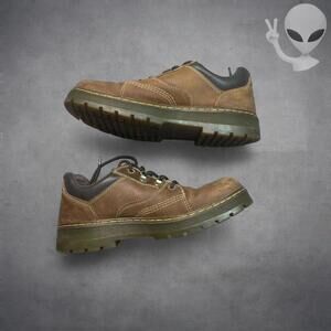 Doc Dr. Martens Exmouth Men's Platform Shoes Size 12 Brown Leather Goth Vintage